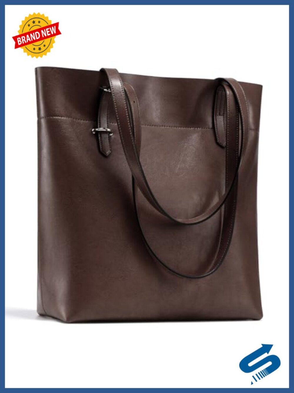 Genuine Leather Large Tote Bag Womens Shoulder Bag Fits 13 Laptop